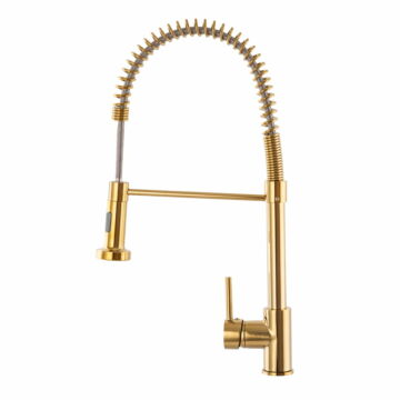 Spirál konyhai csaptelep arany