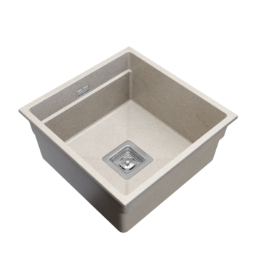 Gamma Decor 4445 egymedencés gránit mosogató, szifonnal, bézs