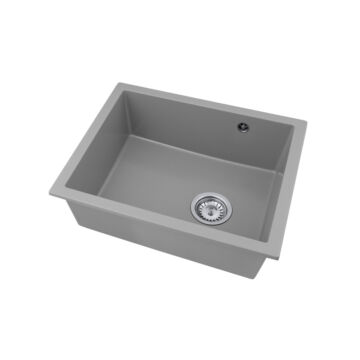 Gamma Decor 5040 egymedencés gránit mosogató, szifonnal, szürke