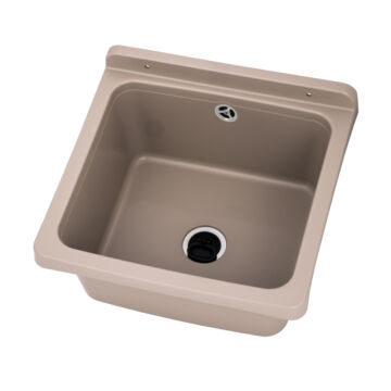 Riva fali kézmosó, szifonnal, bézs