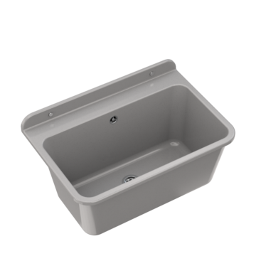 Large fali kézmosó, szifonnal, szürke