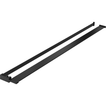 Mexen polc zuhanyfalhoz, törölközőtartóval fekete, beépíthető