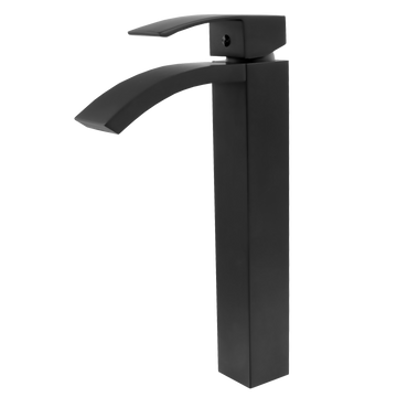 Kaskada magasított fürdőszobai mosdó csaptelep fekete