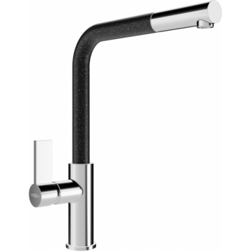 Flora konyhai csaptelep fekete-króm