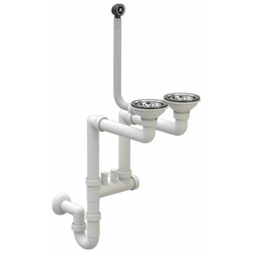 Lavre mosogató szifon 2 medencés mosogatóhoz