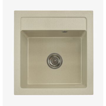 Big Don egymedencés gránit mosogató automata szűrőkosaras leeresztővel szifonnal bézs Big Don egymedencés gránit mosogató automata szűrőkosaras leeresztővel szifonnal bézs