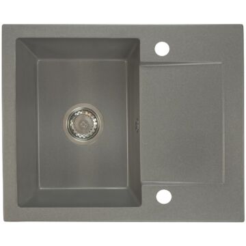 DONZO egymedencés gránit mosogató automata dugóemelő, szifonnal, szürke DONZO egymedencés gránit mosogató automata dugóemelő, szifonnal, szürke