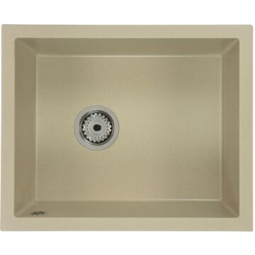 FELEIX 50 egymedencés gránit mosogató automata dugóemelő, szifonnal, szürke