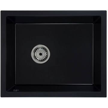 FELEIX 50 egymedencés gránit mosogató automata dugóemelő, szifonnal, fekete