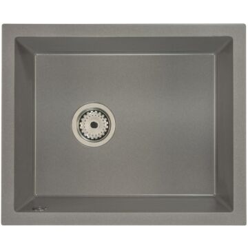 FELEIX 50 egymedencés gránit mosogató automata dugóemelő, szifonnal, szürke