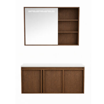 Toscana fürdőszobai szett 100x47 cm sötét barna, beépíthető