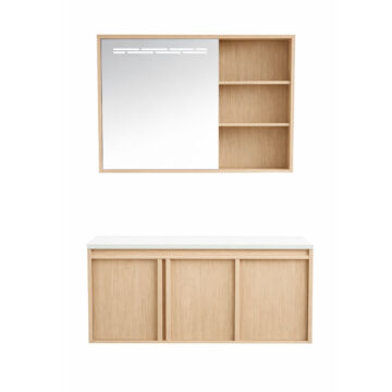 Toscana fürdőszobai szett 100x47 cm világos barna, beépíthető