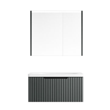 Tokio fürdőszobai szett 80x50 cm grafit, beépíthető