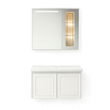 Marbella fürdőszobai szett 80x47 cm fehér, beépíthető