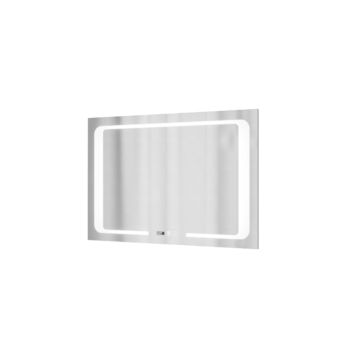 Lustro téglalap alakú fürdőszobai led tükör, króm, 90x60 cm