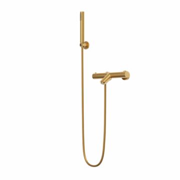 ROY PRO termosztatikus fali, kádtöltő csaptelep szálcsiszolt arany, beépíthető