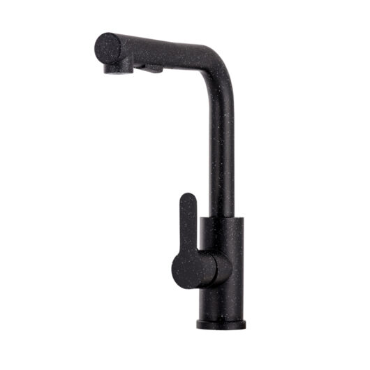 Side 2 konyhai csaptelep fekete-szemcsés