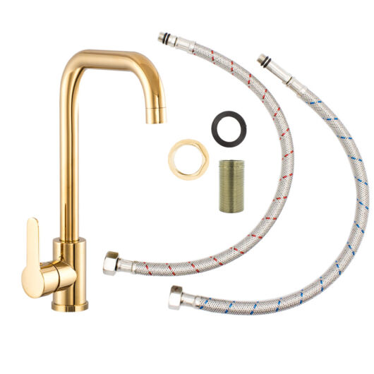 Steel konyhai csaptelep arany