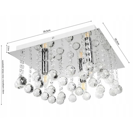 LEDLUX LX-1009 kristály mennyezeti lámpa