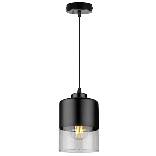 LEDLUX LX-1274 függesztett mennyezeti lámpa,1xE27, fekete