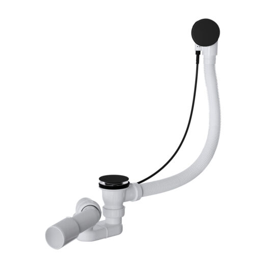 Lavre szifoncsomag fürdőkádhoz automata fekete színben