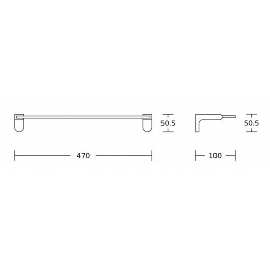 Mexen LEA fali üvegpolc fekete