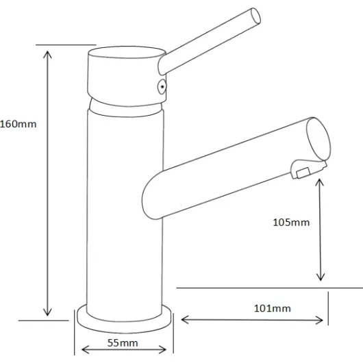 Eri fürdőszobai mosdó csaptelep króm