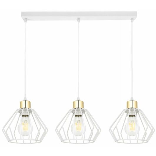 LEDLUX LX-1346 függesztett mennyezeti lámpa,3xE27, fehér-arany