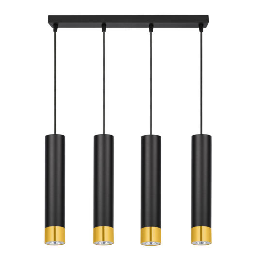 LEDLUX LX-1415 függesztett mennyezeti lámpa,4xGU10, fekete arany
