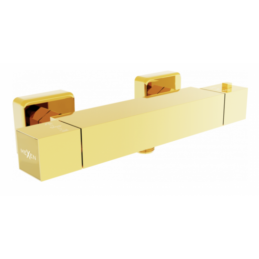 Mexen Cube termosztatikus csaptelep zuhanyhoz arany