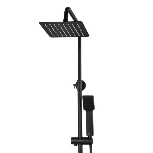 Rossa esőztető zuhanyszett szögletes zuhanyfejjel fekete