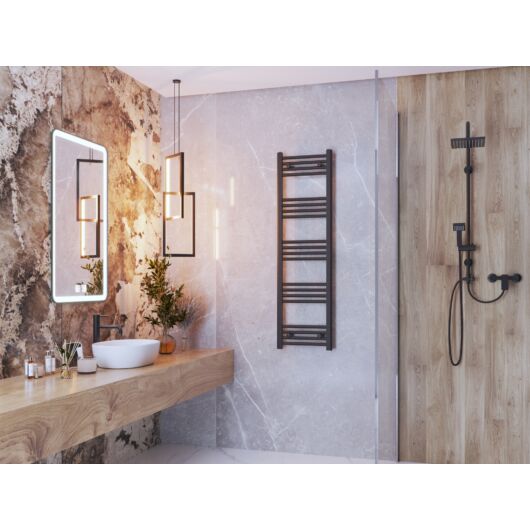 Törölközőszárító radiátor, Basic 40cm x 140cm, fekete