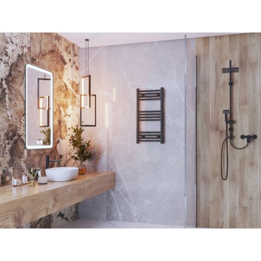 Törölközőszárító radiátor, Basic 40cm x 80cm, fekete