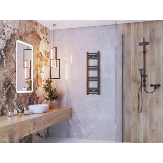 Törölközőszárító radiátor, Basic 30cm x 100cm, fekete