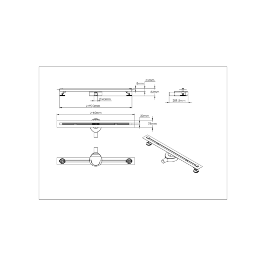 Proline lineáris padlóösszefolyó méretek