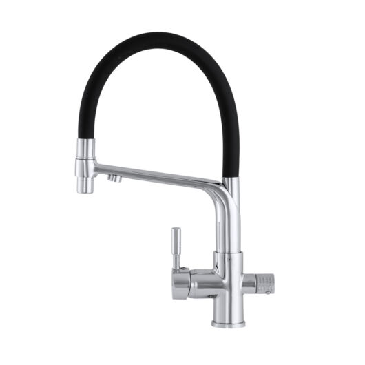 Vegas három utas konyhai csaptelep vízszűrő berendezéshez, króm