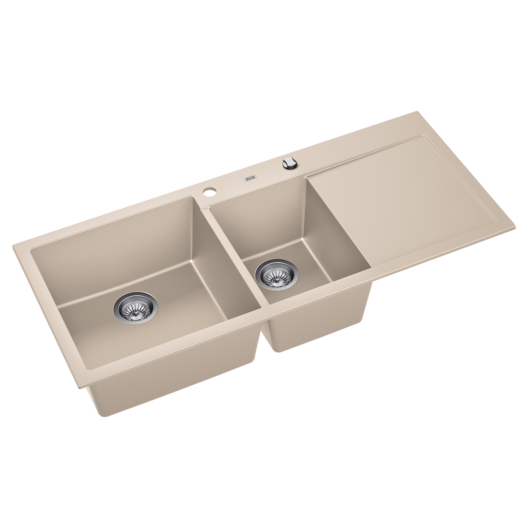 A-POINT 180 kétmedencés csepegtetőtálcás gránit mosogató 3d