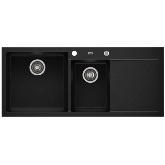 A-POINT 180 kétmedencés csepegtetőtálcás gránit mosogató balos