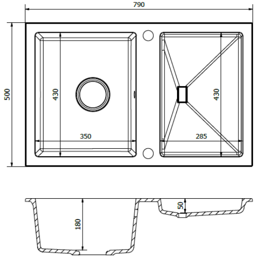 SLIDE 40 egymedencés gránit mosogató