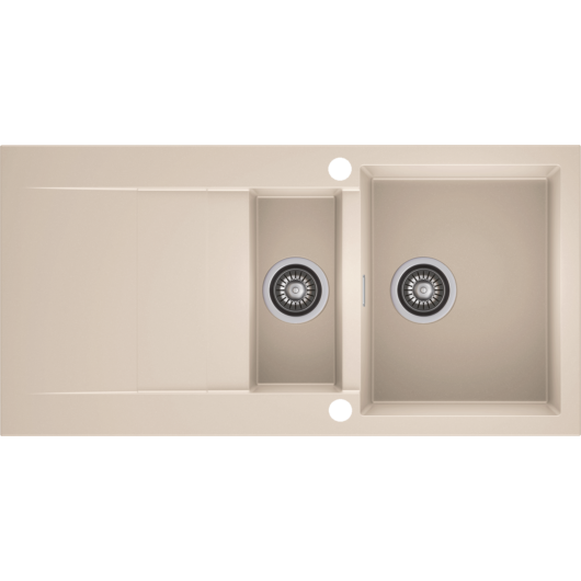 CASCADA 150 gyümölcsmosós gránit mosogató automata dugóemelő, szifonnal, bézs