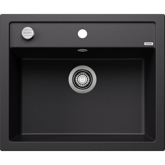 BLANCO DALAGO 6 Silgranit egymedencés gránit mosogató automata dugóemelő, szifonnal, fekete