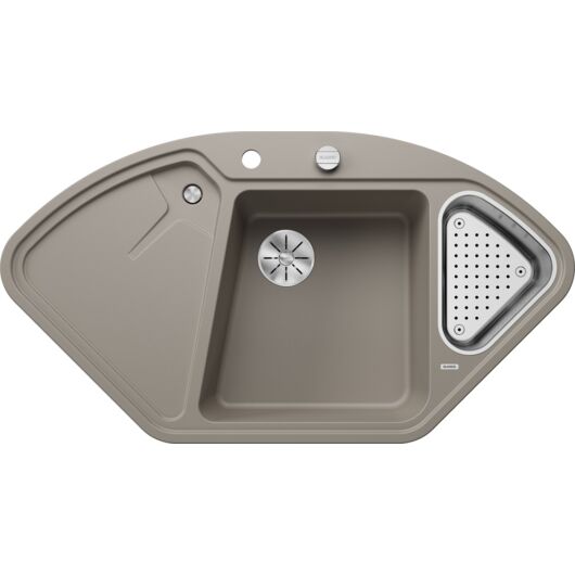 BLANCO DELTA II Silgranit gyümölcsmosós sarok gránit mosogató, szifonnal, tartufo
