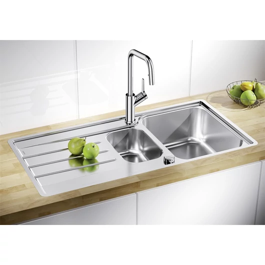 BLANCO LEMIS 6S másfél  medencés inox mosogató csepptálcával 