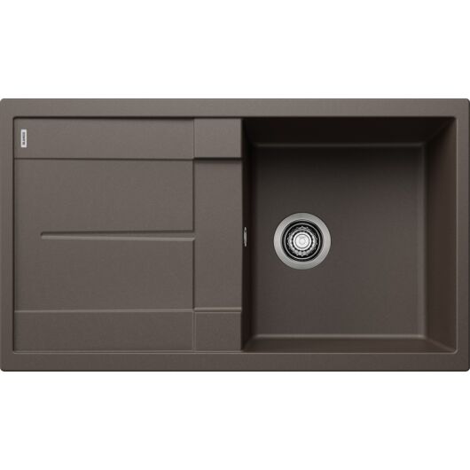 BLANCO METRA 5S Silgranit egymedencés csepegtetőtálcás gránit mosogató, szifonnal, kávébarna