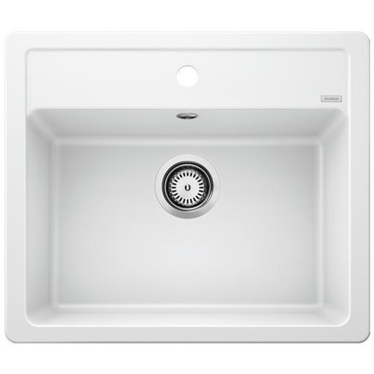 BLANCO LEGRA 6 Silgranit egymedencés gránit mosogató automata dugóemelő, szifonnal, fehér