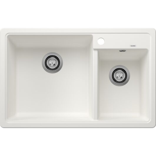 BLANCO LEGRA 8 kétmedencés gránit mosogató, szifonnal, fehér