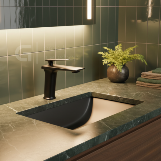 Purus fürdőszobai mosdó csaptelep fekete