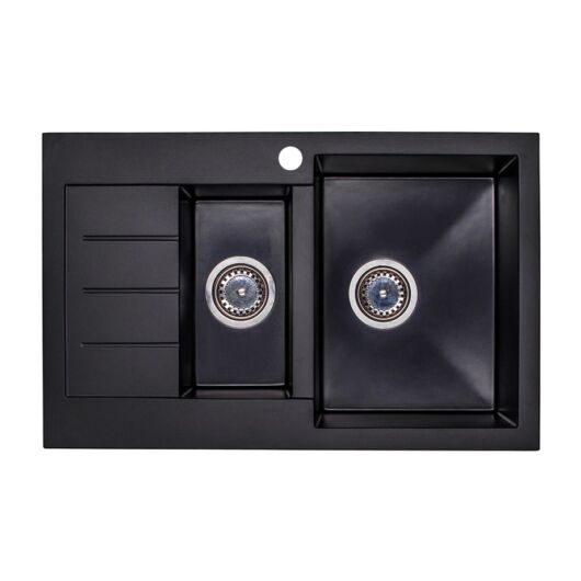 AVIGNON gyümölcsmosós gránit mosogató fekete