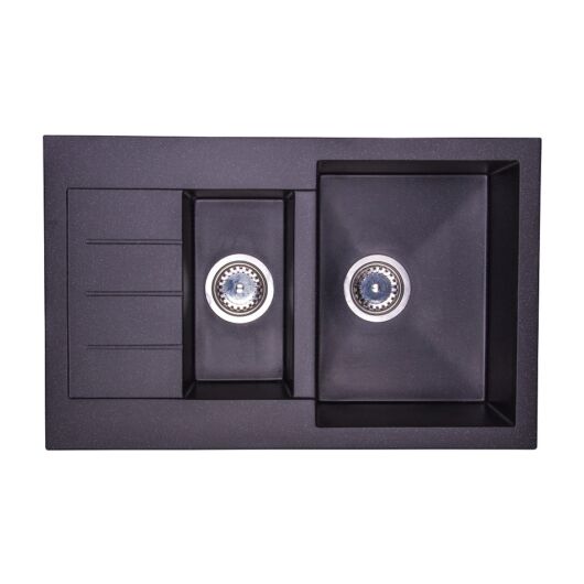 AVIGNON gyümölcsmosós gránit mosogató fekete-szemcsés