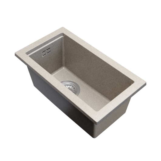 Gamma Decor 2850 gránit mosogató, szifonnal, bézs